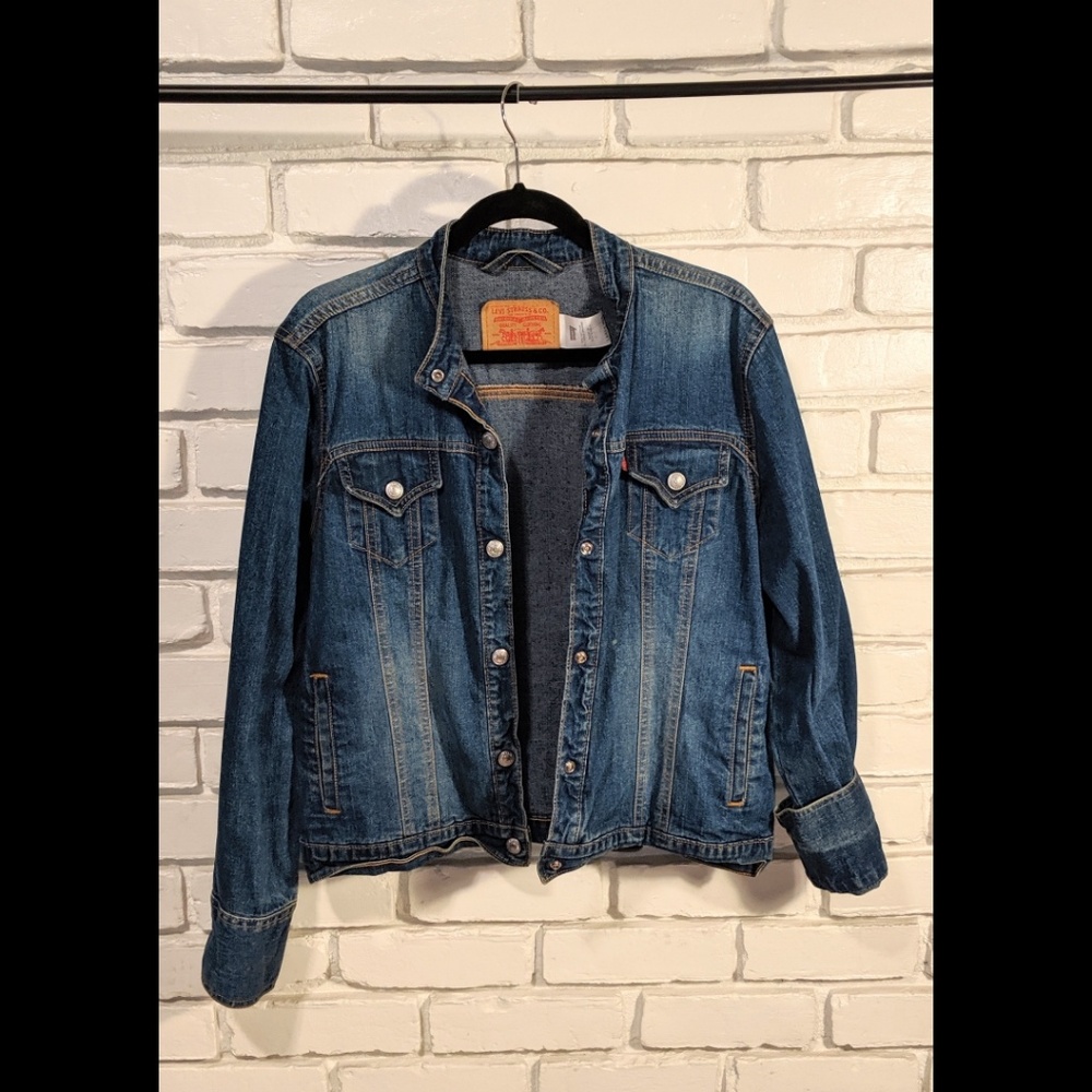 LEVIS Denim Collarless Trucker Jacket
